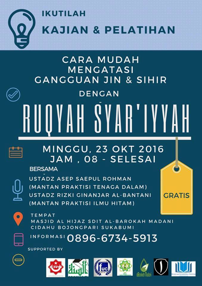 Kajian Pelatihan Ruqyah Sukabumi 23 Oktober 16 Cinta Ruqyah Syariyyah